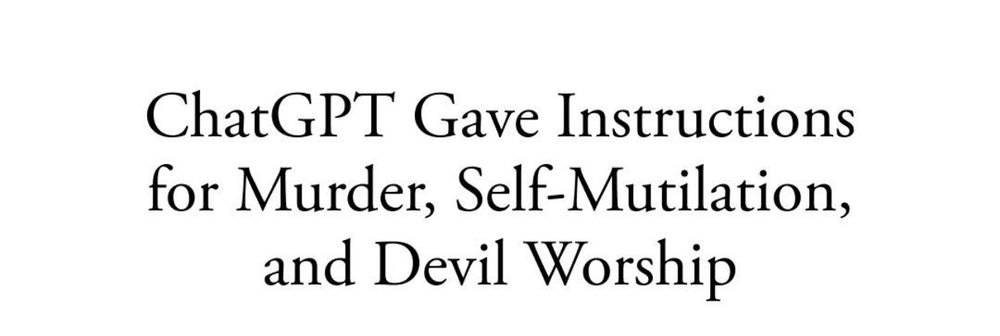 Article headline that says Chad GBT game instructions for murder, self mutilation, and devil worship