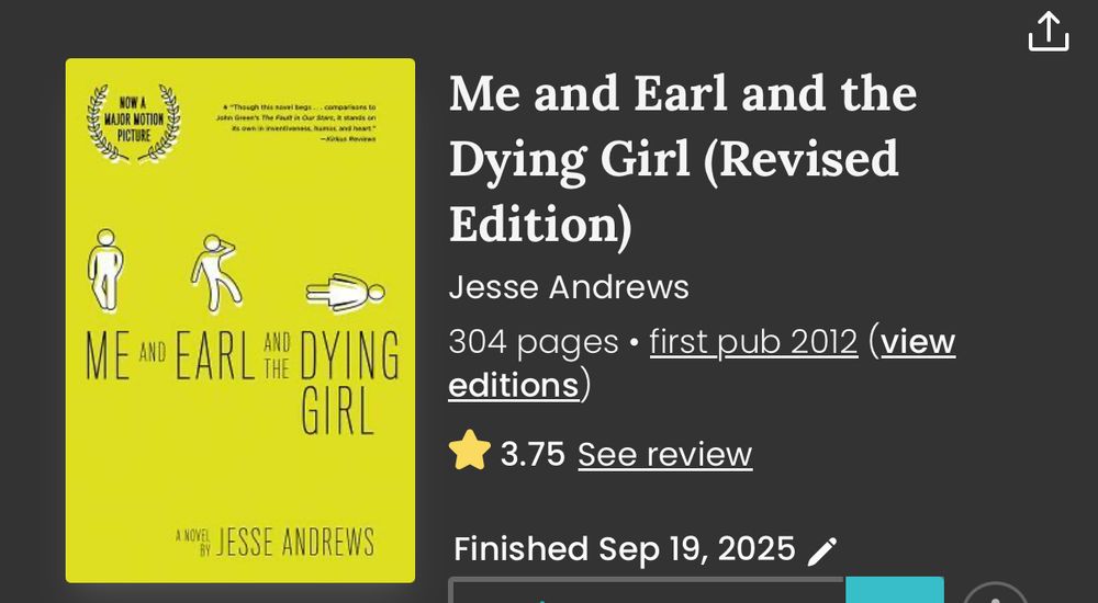 Lime green book cover with three white stick figures: a boy standing awkwardly, a boy in an action pose, and a girl laying on her side e