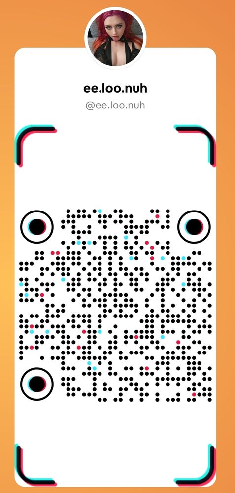 Qr code to follow me on my new tiktok! Name is ee.loo.nuh