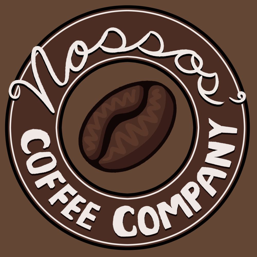 Logo for the fictional "Nossos' Coffee Company"