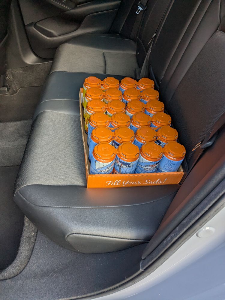 beers, case of, back seat
