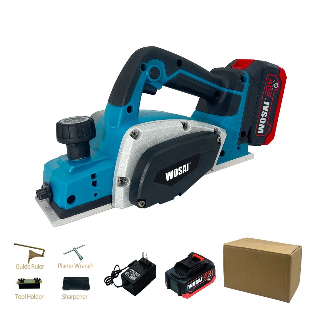 20V Brushless WOSAI cordless electric power planer woodworking machine wood planer