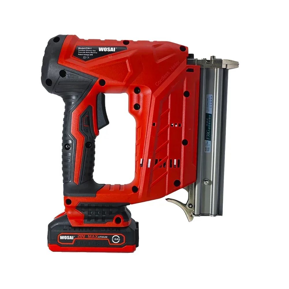 WOSAI 18v F30 Electric Cordless Nailer Lithium Battery  Woodworking Tools Rechargeable