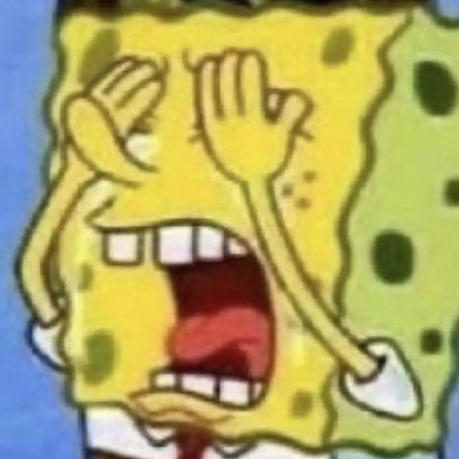 spongebob bawling
