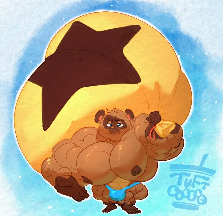 A digital illustration of Tom Nook carrying a massive bag of bells.