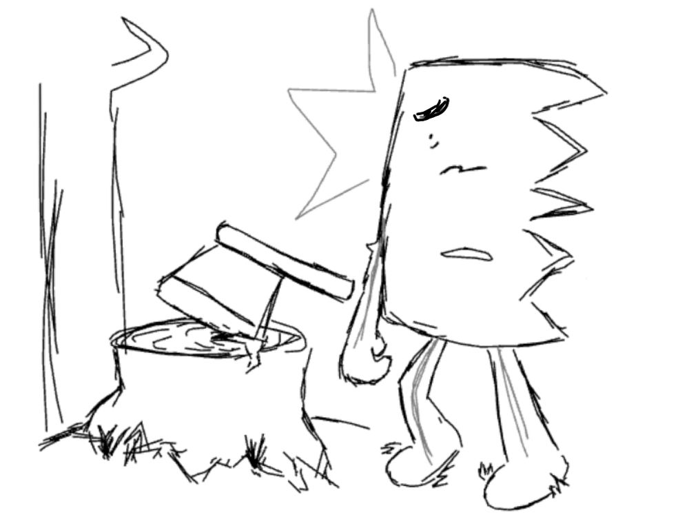 uh so This is Axel and vro got hit with an axe and he is now traumatized