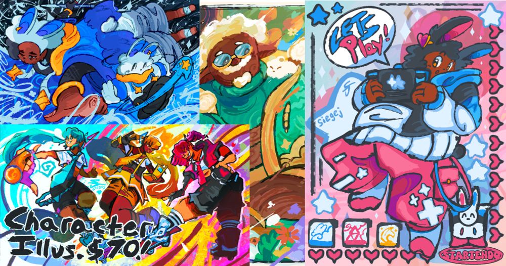 A collective assortment of all of some of my character designs/illustrations!