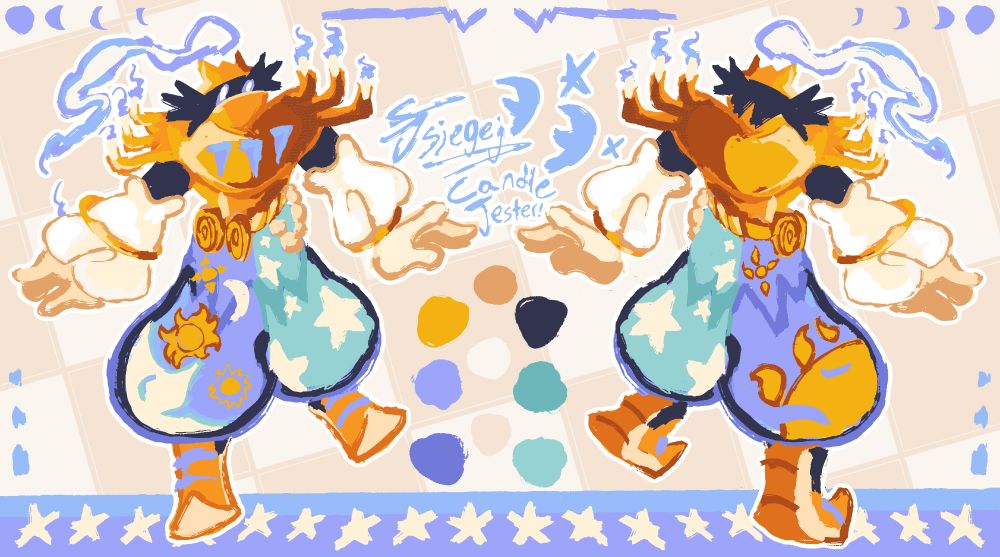 Candle Jester, a figure heavily inspired by NiGHTS that has a candle like appearence.