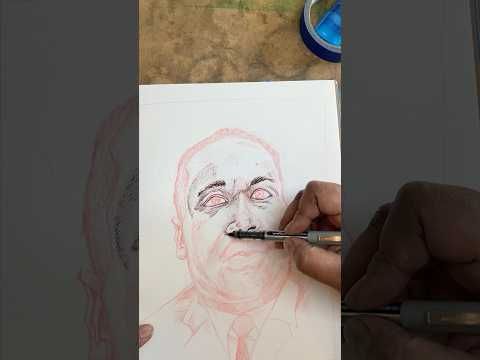 MLK JR PORTRAIT DRAWING Inks Part One