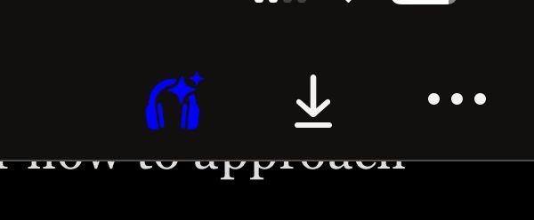Headphone icon that has your phone read text when clicked
