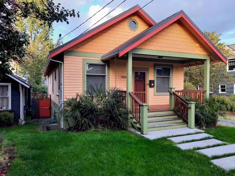A single family home with an accessory dwelling unit