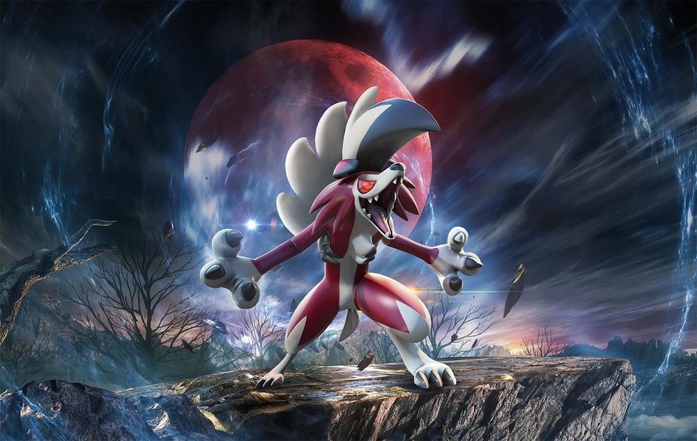 Lycanroc midnight form a rock-type pokemon 