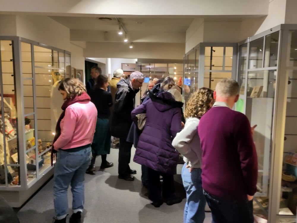 Visitors as the exhibition preview of Story Time at Abbey House Museum Leeds 