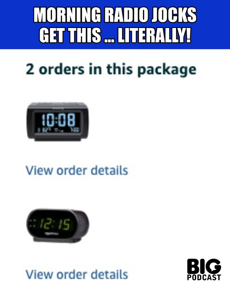 an order of two alarm clocks in a single package
