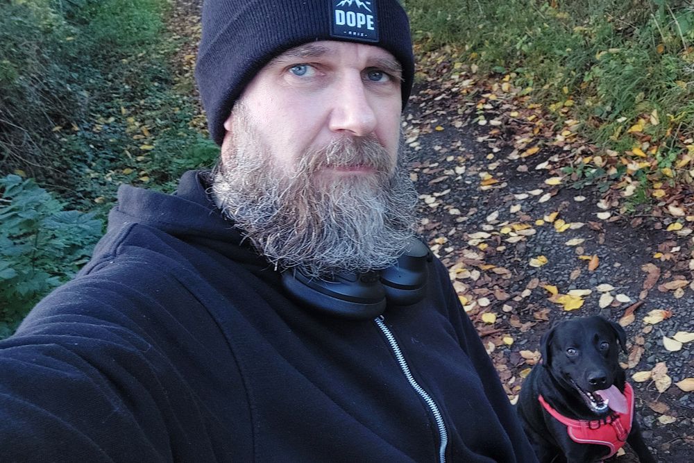 2 idiots. One of them is a hairy weirdo who needs regular walks and a specific diet. The othe one is Arlo. 