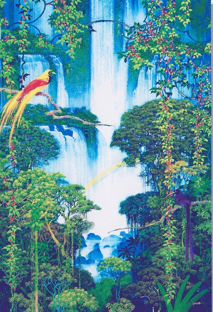 A tropical waterfall