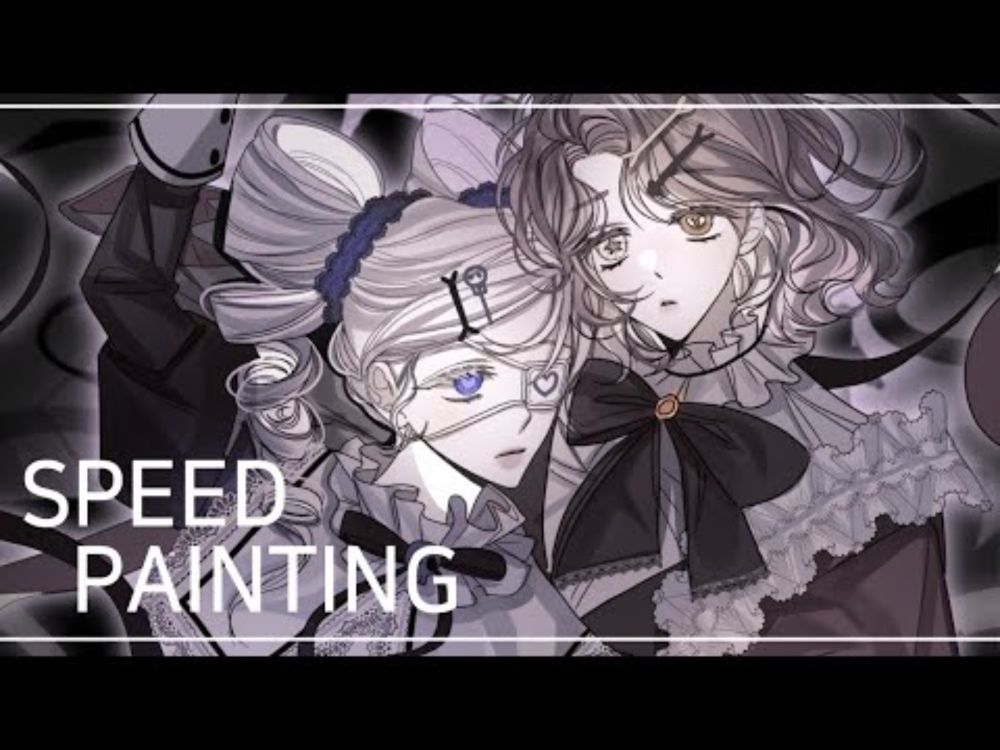 [SPEED PAINTING] 고스여캐 그리기 (자막 O)