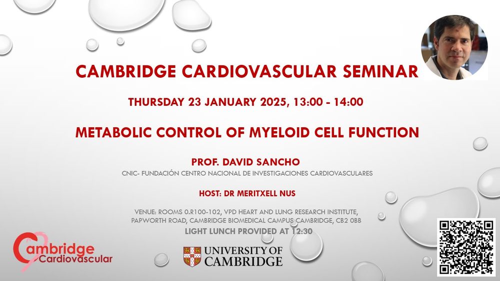 Cardiovascular Medicine Seminar - Metabolic control of myeloid cell function