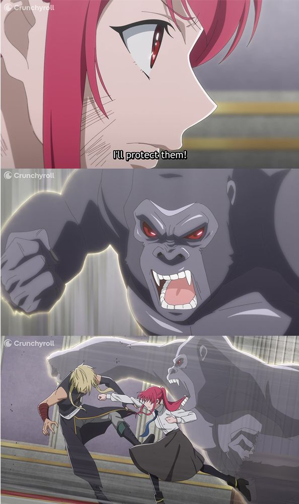 Three images from The Gorilla God’s Go-To Girl. The top image features a close-up of the profile of Sophia's face with text underneath that reads, 