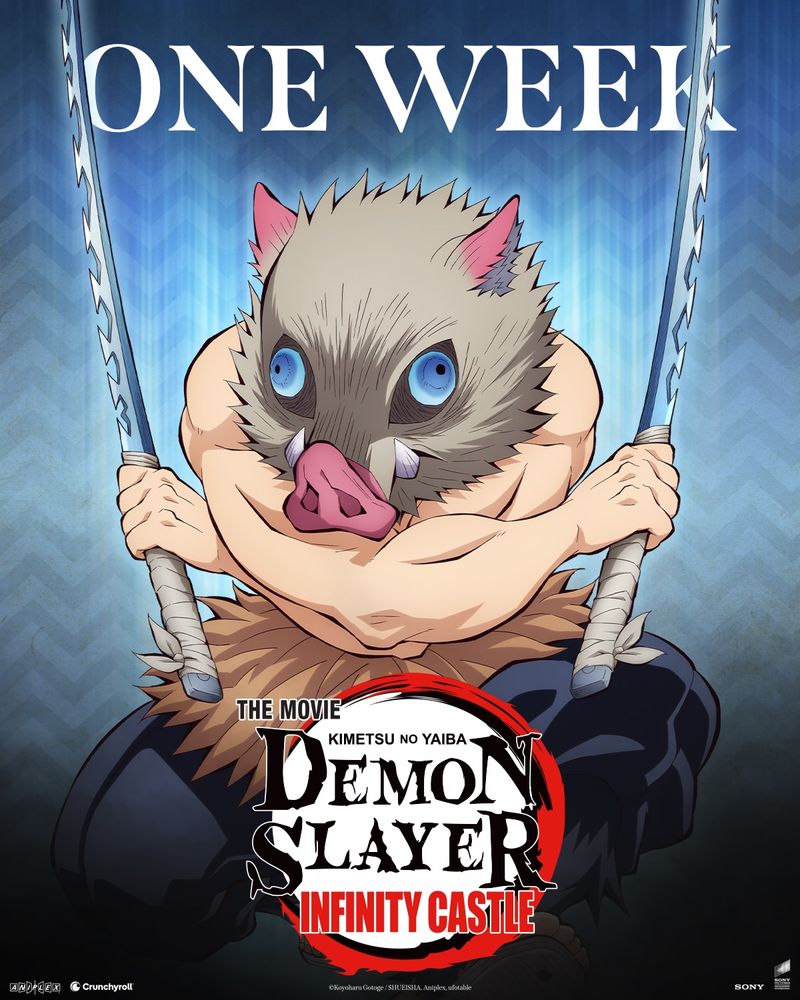 Image of Inosuke from Demon Slayer: Kimetsu no Yaiba. Text reads 
