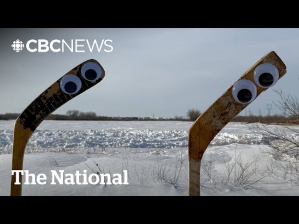 #TheMoment a Manitoba family deployed googly-eyed hockey sticks to poke fun at Trump
