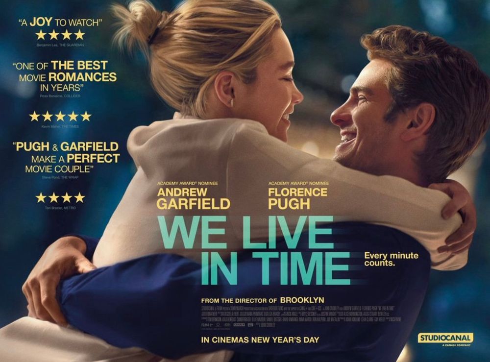 We Live In Time poster with four and five star reviews 