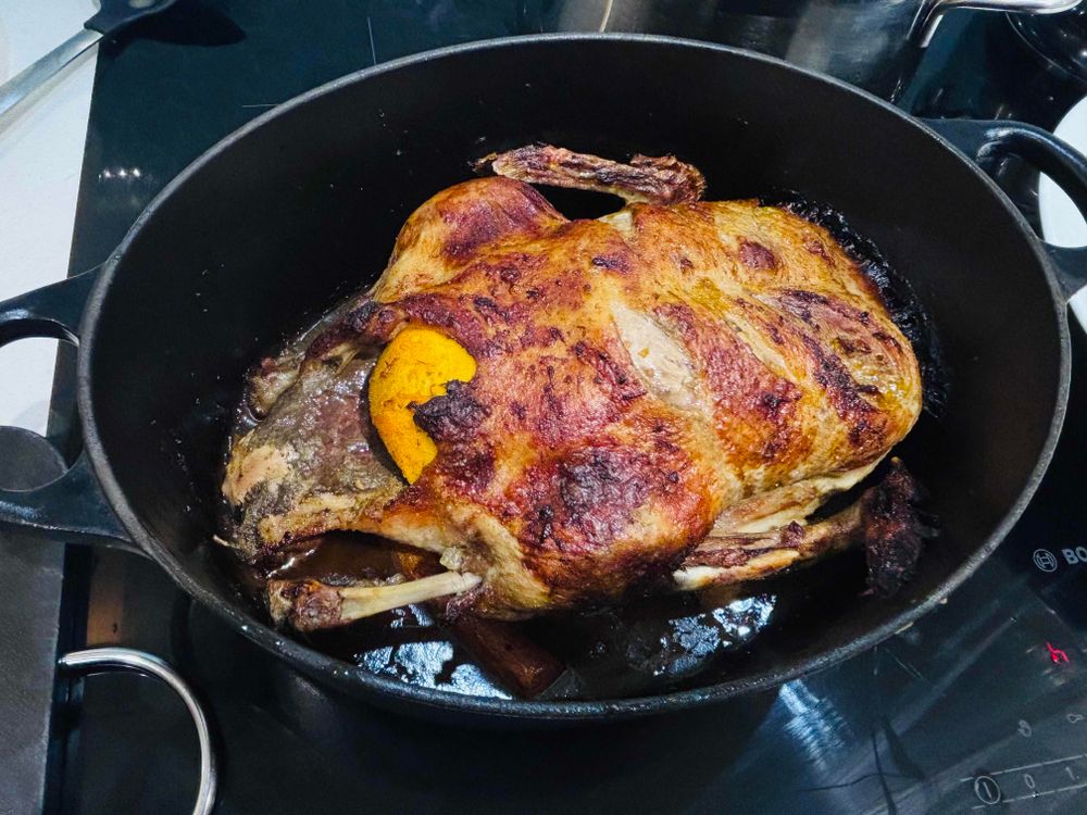 Roast duck. 