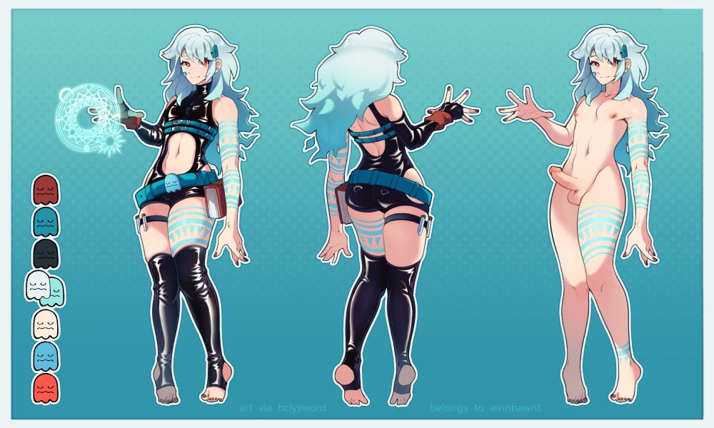 Nude Version of Airin's Ref Sheet (Has pp)