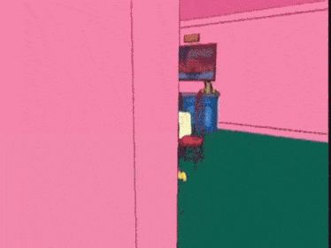 bart simpson banging into walls