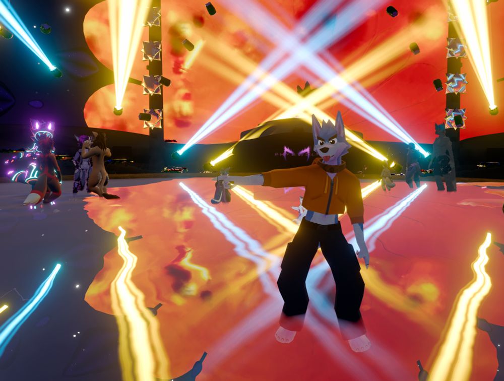 Low poly canince on the furality dance floor 