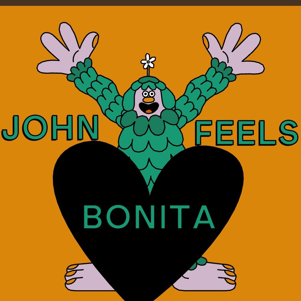 Gubbins postcard that reads "JOHN FEELS BONITA"