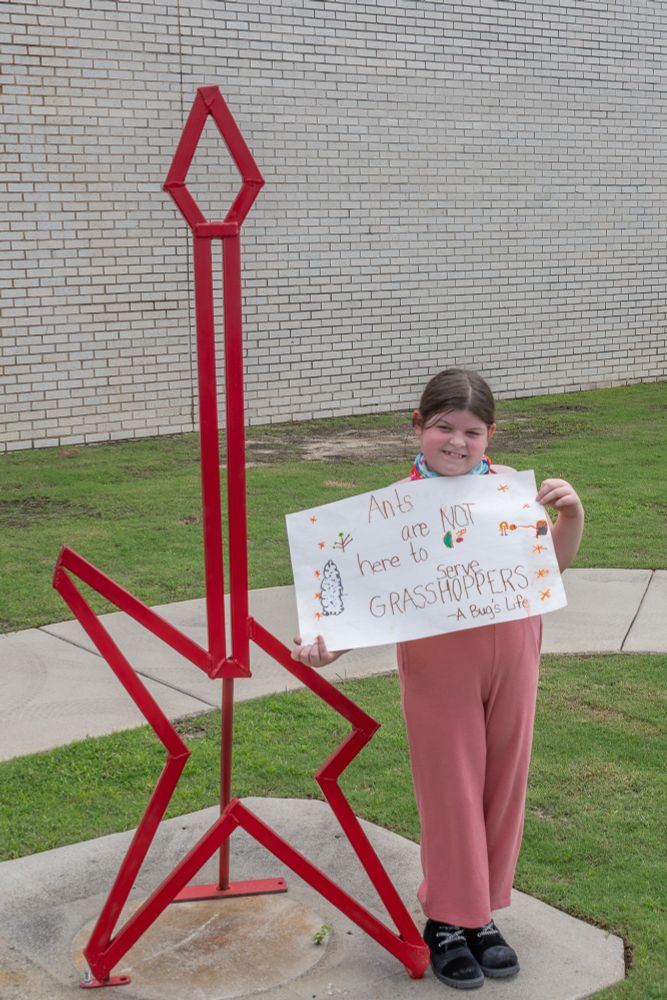 No Kings Day in Laurinburg, North Carolina, photos by Mathis Photography. 

First photo sign says, "Ants are NOT here to serve GRASSHOPPERS - 'A Bug's Life'. 

Second photo sign says, "Elect a RAPTIST Expect to Get FUCKED."

Just saying like it is.