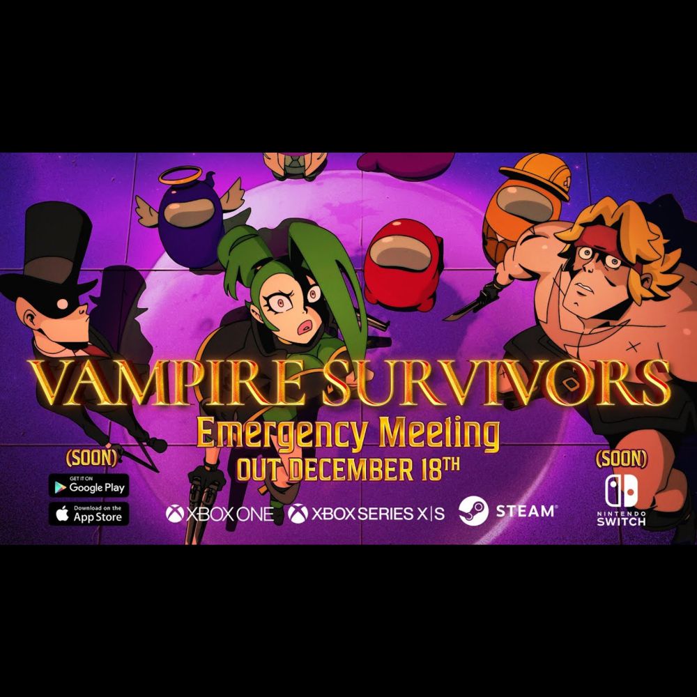 Vampire Survivors: Emergency Meeting DLC feat. Among Us - Coming 18th December