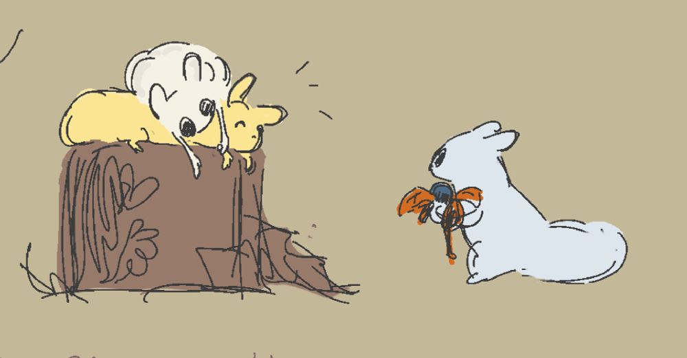 Slugpup survivor, monk, and their sibling 