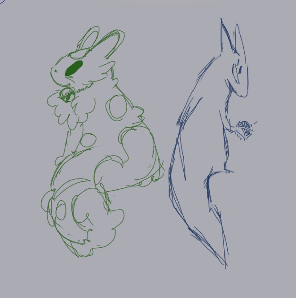 Design poses for mooncat and pebblescat 