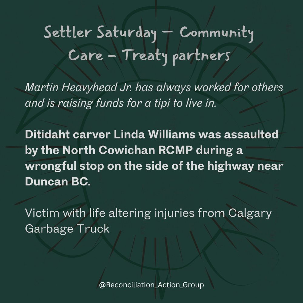 Settler Saturday – Community Care - Treaty partners

Martin Heavyhead Jr. has always worked for others and is raising funds for a tipi to live in. His Linktree: linktr.ee/Mheav… 
His art for sale: instagram.com/marty… 
Community Care/Donations accepted: gofundme.com/f/get… 
TikTok: tiktok.com/@mart…
