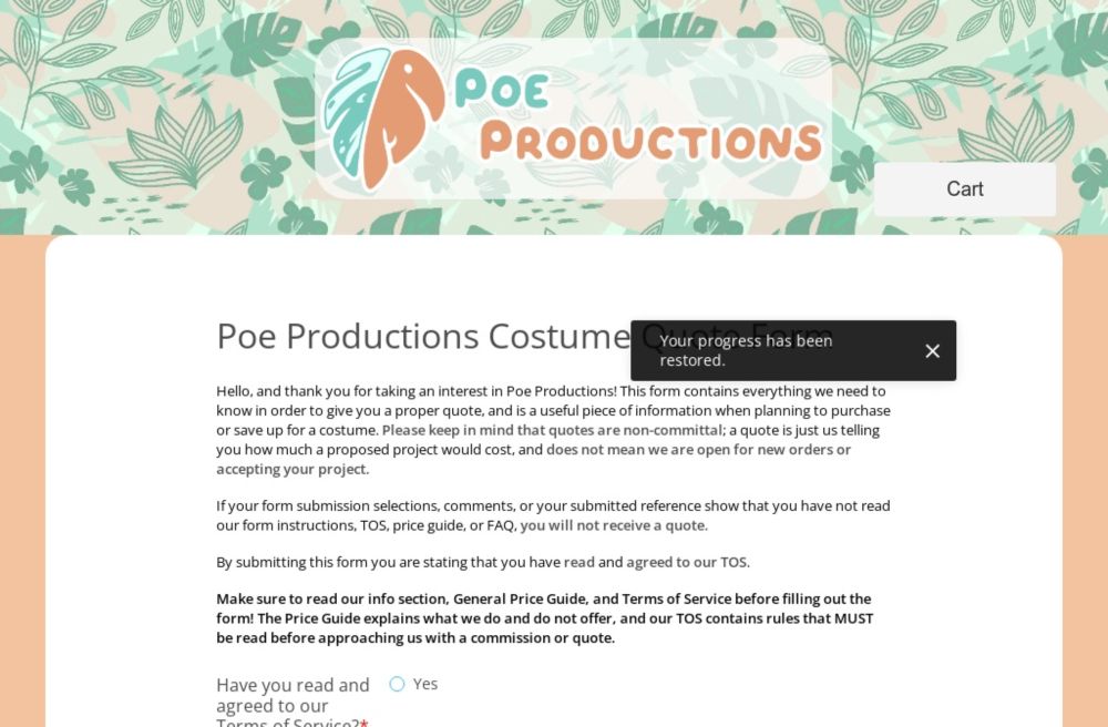 Poe Productions — Quote Form