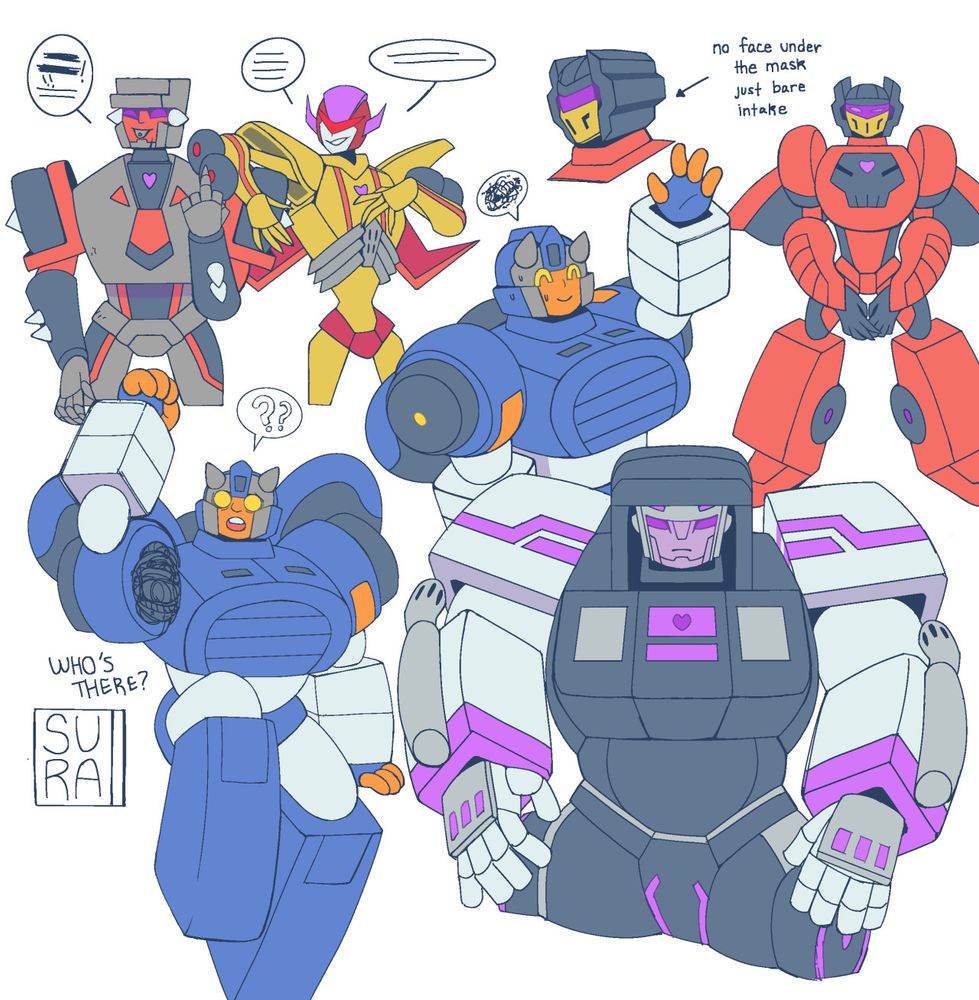 Fanart of the Stunticons from Transformers, Motormaster, Wildrider, Dead End, Breakdown, Drag Strip