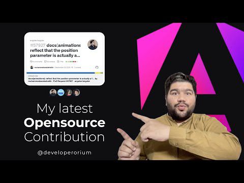 My OpenSource Contribution to Angular ❤️ in 2024