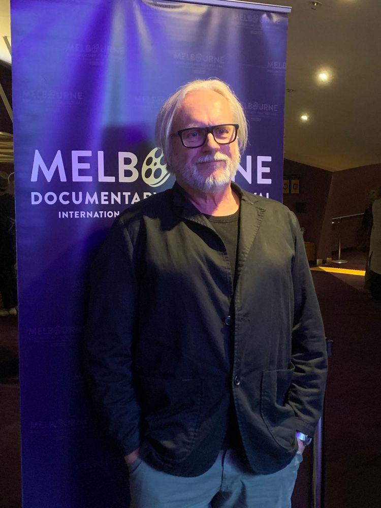 The filmmaker at the festival. Photo by Neil or Amanda Grant.