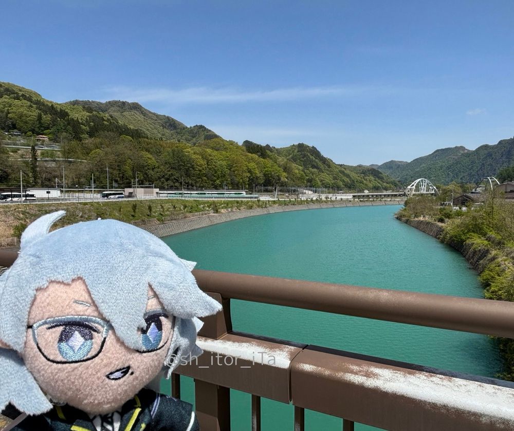 コバルトブルーの川とtwstアズールぬいぐるみ