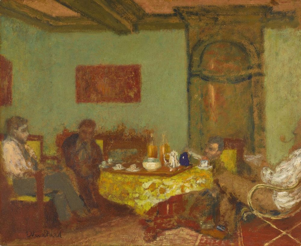 Édouard Vuillard 
La conversation, chez les Natanson à Valvins, 1896