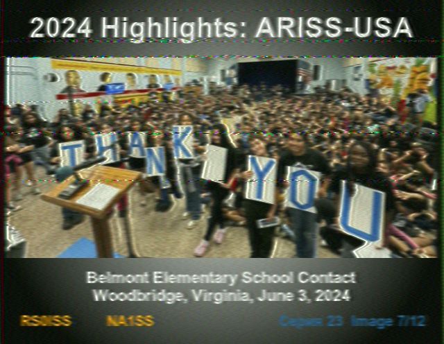 ARISS SlowScann TV image - Series 23. #7/12
