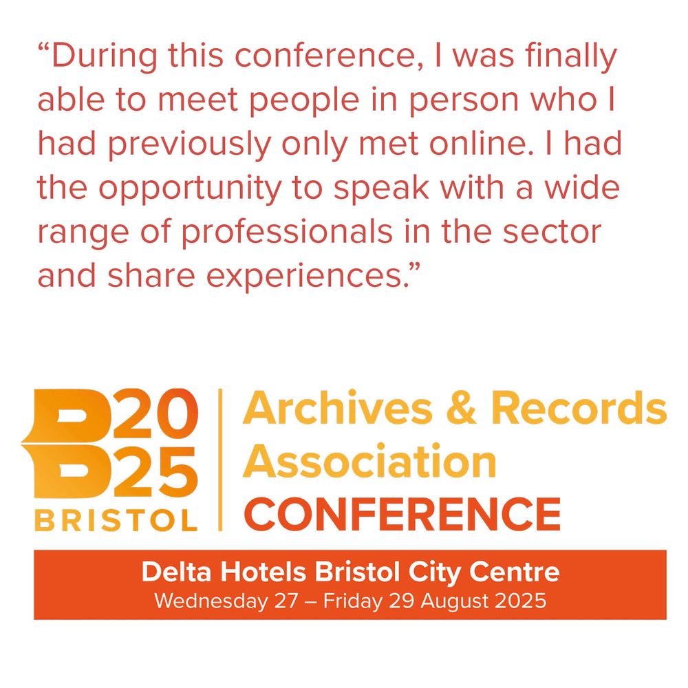 Text with conference logo. Text reads: “During this conference, I was finally able to meet people in person who I had previously only met online. I had the opportunity to speak with a wide range of professionals in the sector and share experiences.” Logo info - Delta Hotels Bristol City Centre Wed 27-Fri 29 August 2025