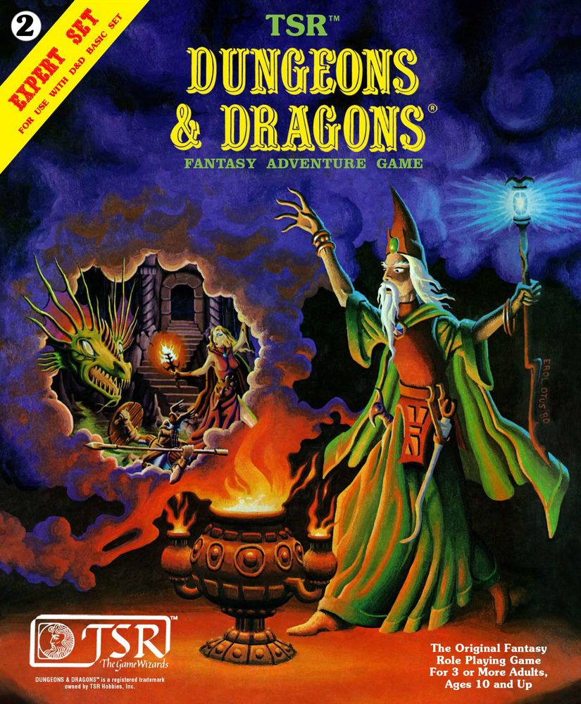 Box cover to the D&D Expert Set (1980). Cover art by Erol Otus