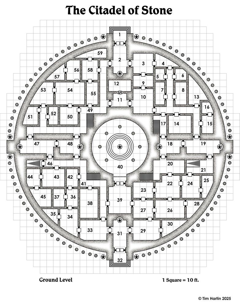 Tim Hartin's (of Paratime Design) June 27th 2025 Friday Freebie map with white background.