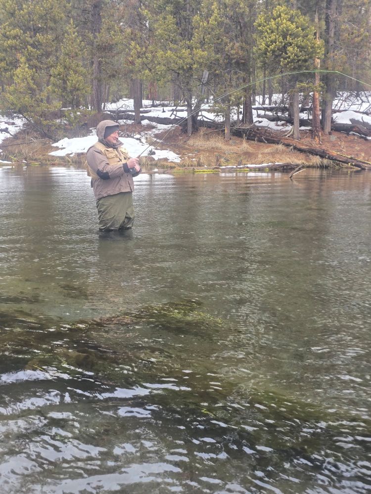 A buddy I got into the water after a long hiatus from fishing. 