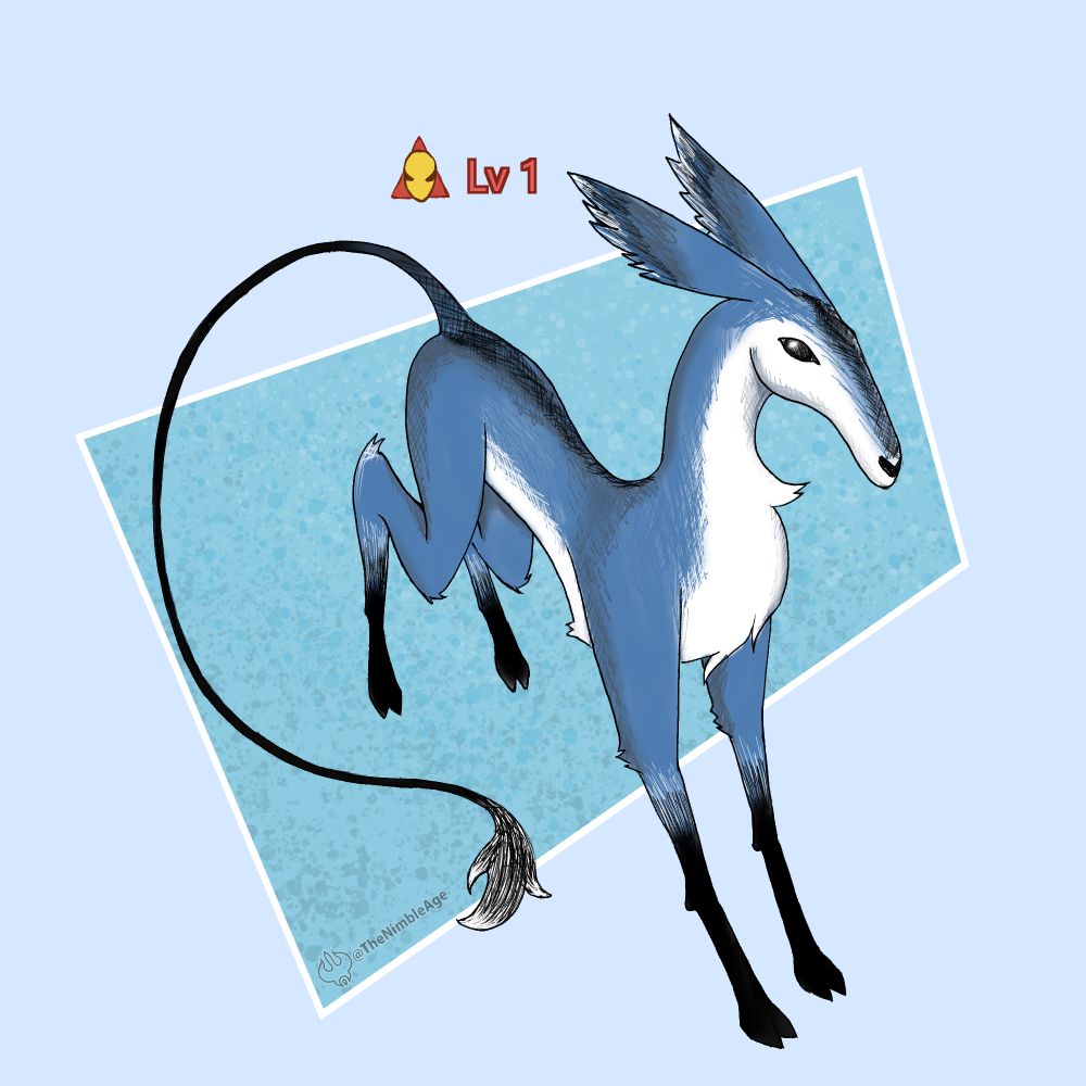 A blue deer named "Lv 1    " (sic: empty name), based off a glitch from FFXIV.