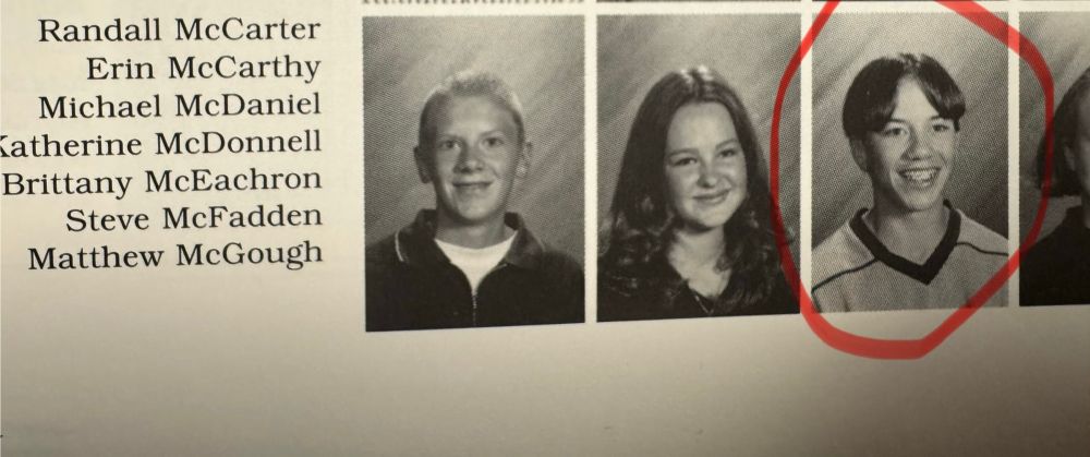 Mike McDaniel’s freshman year yearbook photo