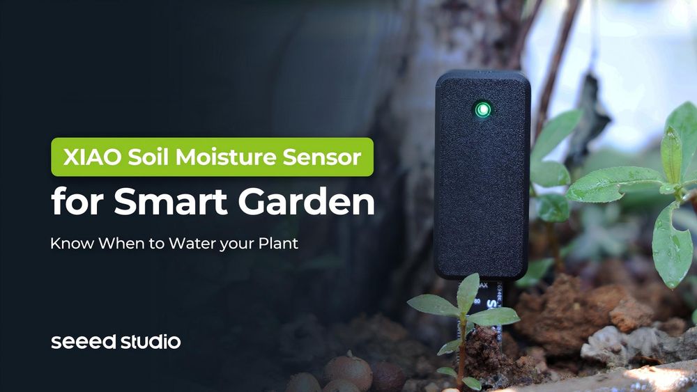 XIAO Soil Moisture Sensor for smart garden helps you know when ro water your plant.
